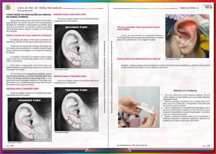 Página Da Apostila Furo De Orelha Humanizado E-Materna Cursos
