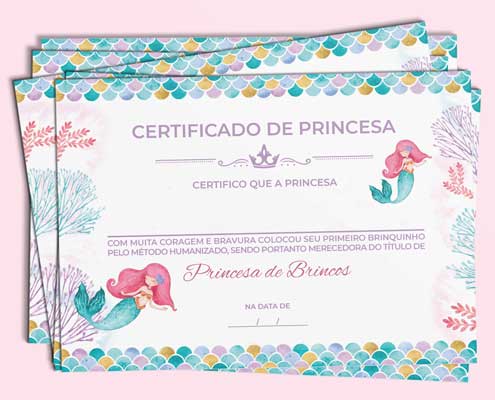 Pack super completo com modelos de certificados de princesa para você imprimir