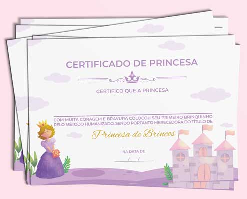 Pack super completo com modelos de certificados de princesa para você imprimir