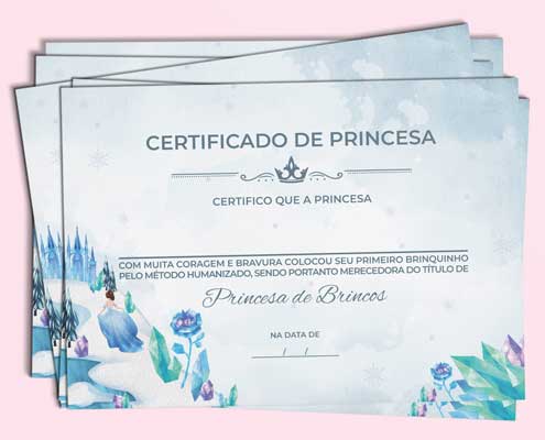 Pack super completo com modelos de certificados de princesa para você imprimir