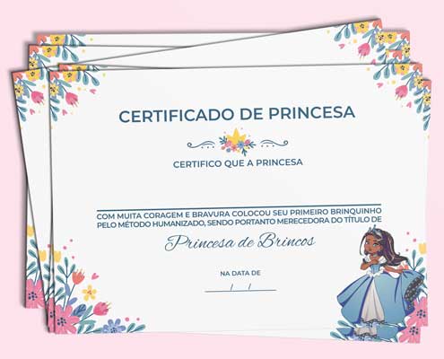 Pack super completo com modelos de certificados de princesa para você imprimir