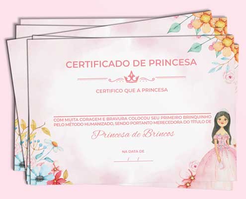 Pack super completo com modelos de certificados de princesa para você imprimir