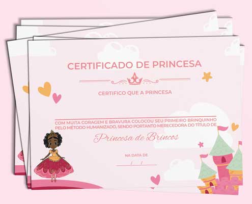 Pack super completo com modelos de certificados de princesa para você imprimir