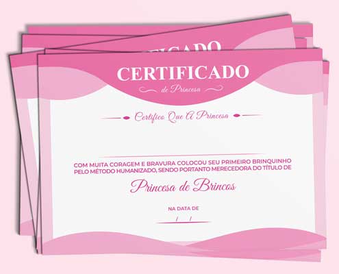 Pack super completo com modelos de certificados de princesa para você imprimir
