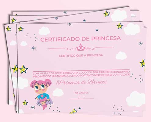 Pack super completo com modelos de certificados de princesa para você imprimir