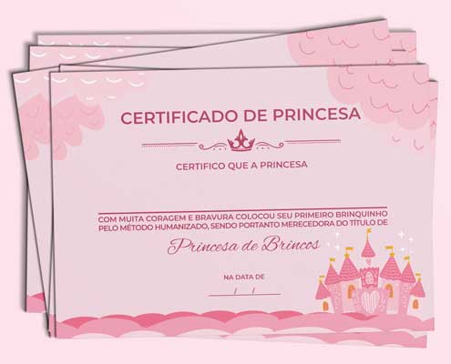 Pack super completo com modelos de certificados de princesa para você imprimir