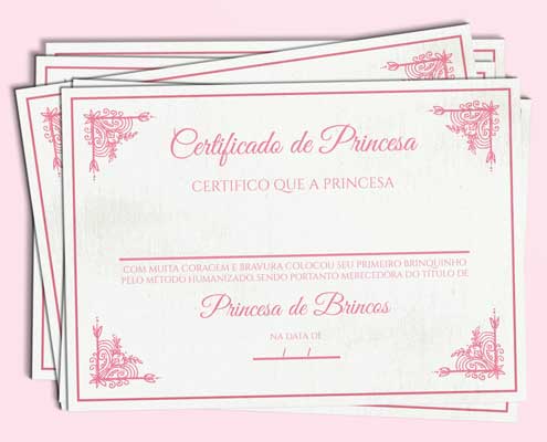 Pack super completo com modelos de certificados de princesa para você imprimir
