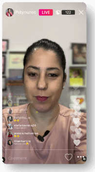Live mensal para tirar dúvidas das alunas