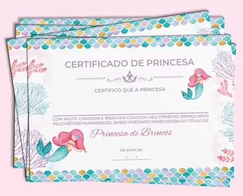 Pack super completo com modelos de certificados de princesa para você imprimir