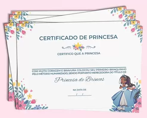 Pack super completo com modelos de certificados de princesa para você imprimir